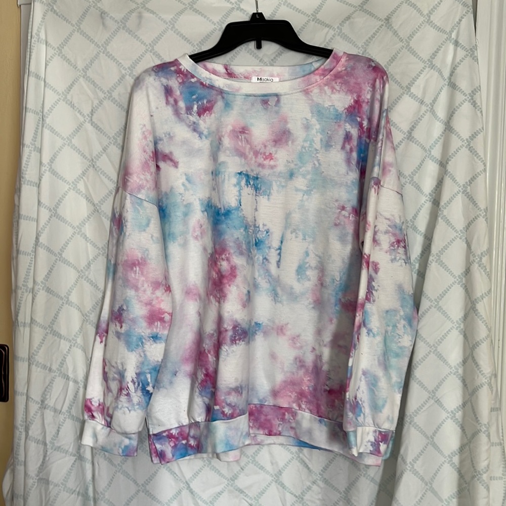 Tie dye pullover sweatshirt